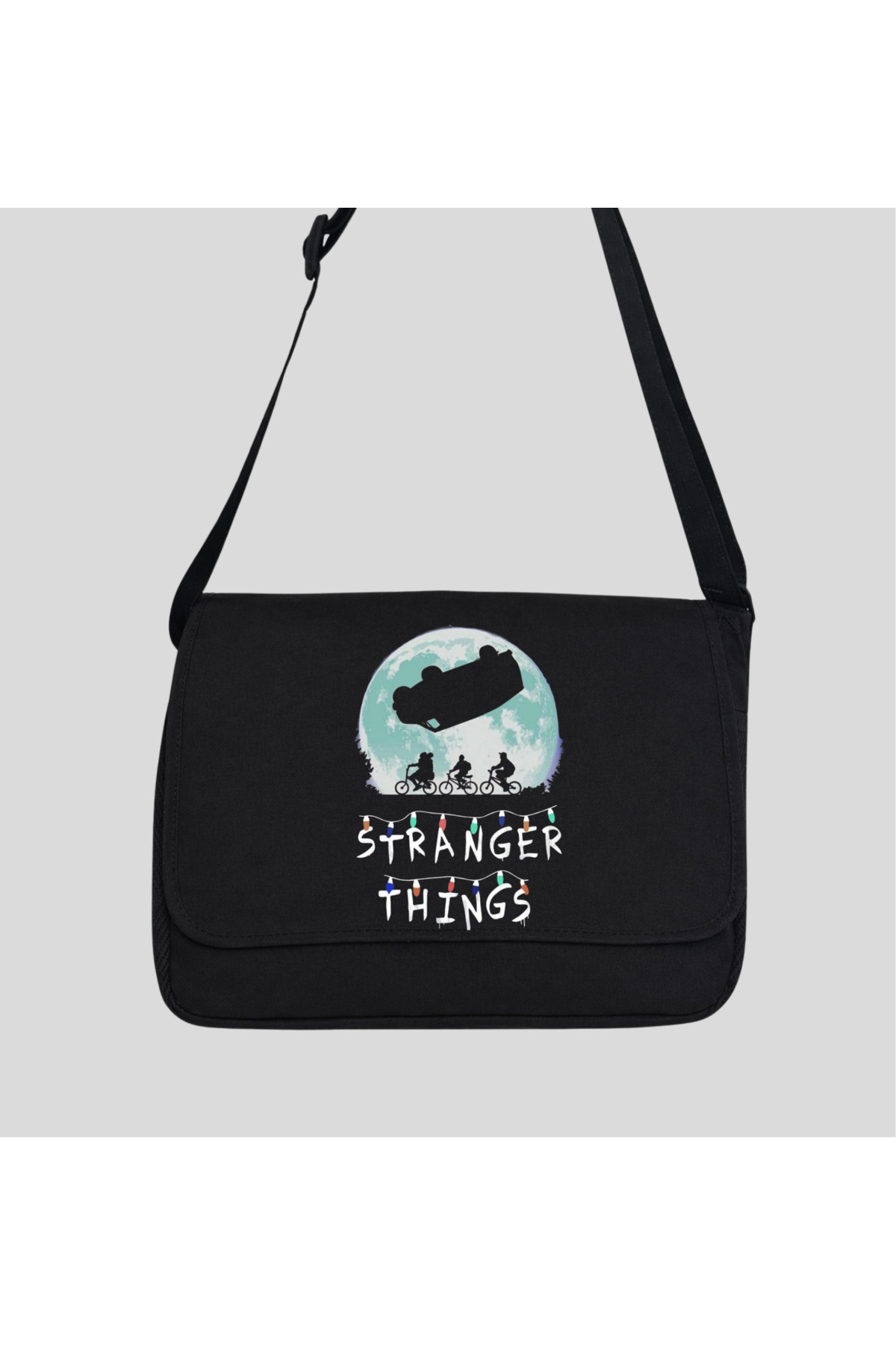 dompulerimoda  Stranger Things Car Postacı Çanta Unisex Sokak Tarzı