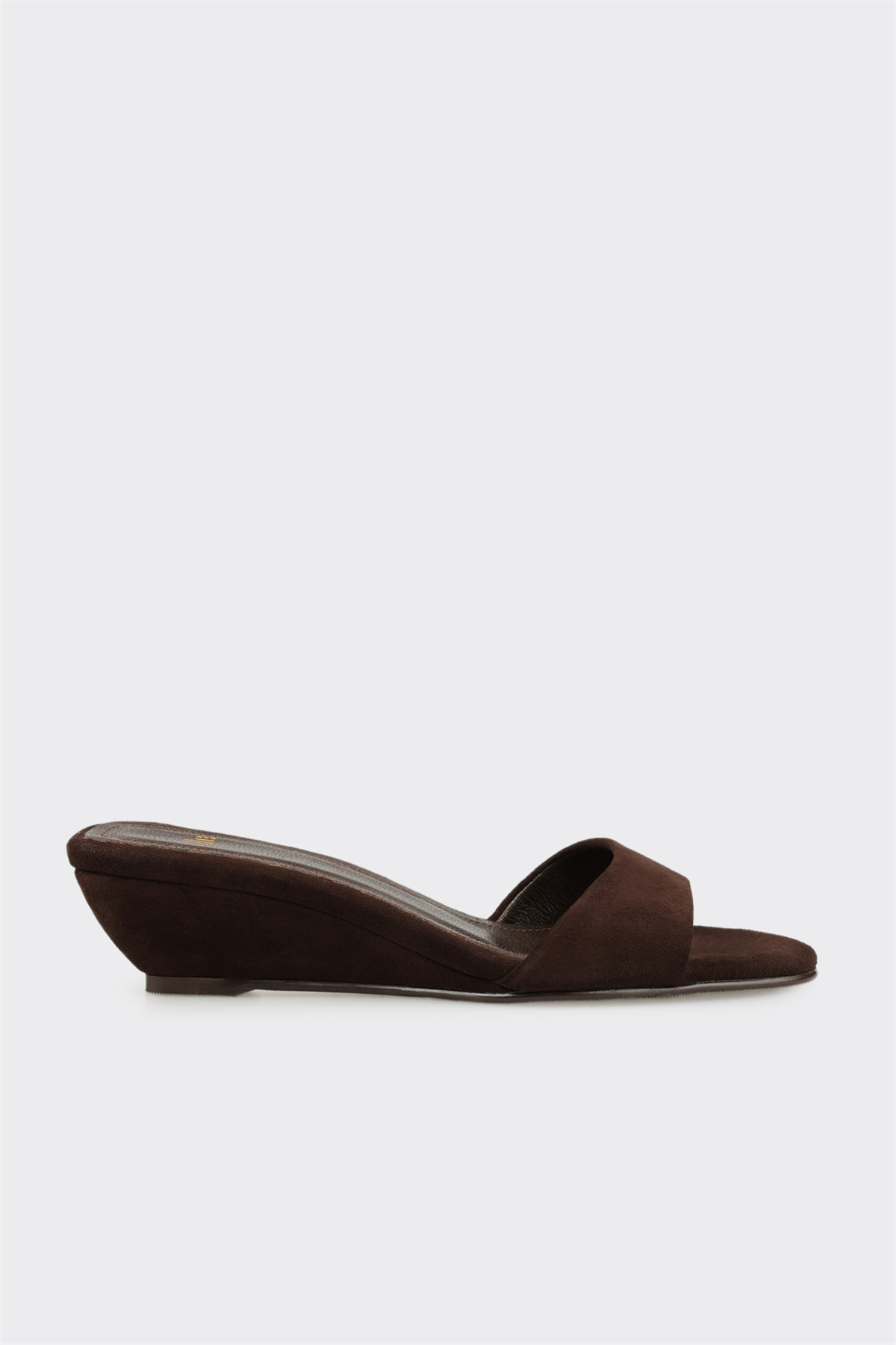 Brown Leather Women's Slippers