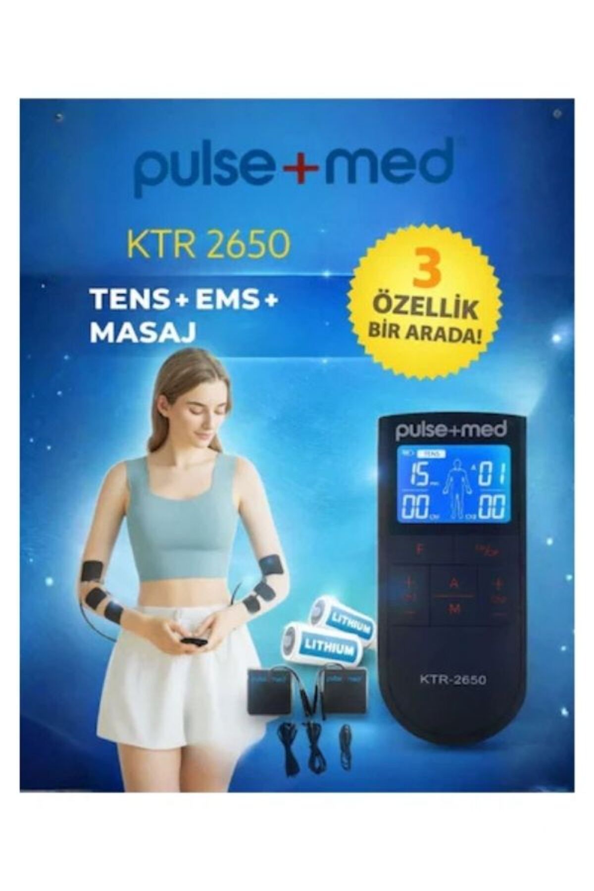 Pulsemed Ktr-2650 Şarjlı Entegre Elektronik Terapi Cihazı Tens +