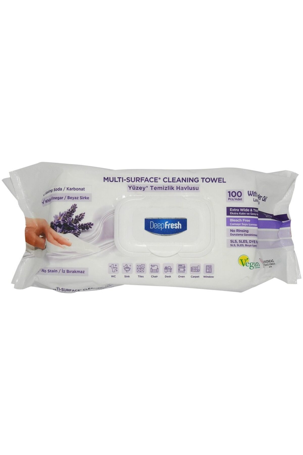 Deep Fresh Șervețele umede pentru curățare multi-suprafețe, cu lavandă, pache...