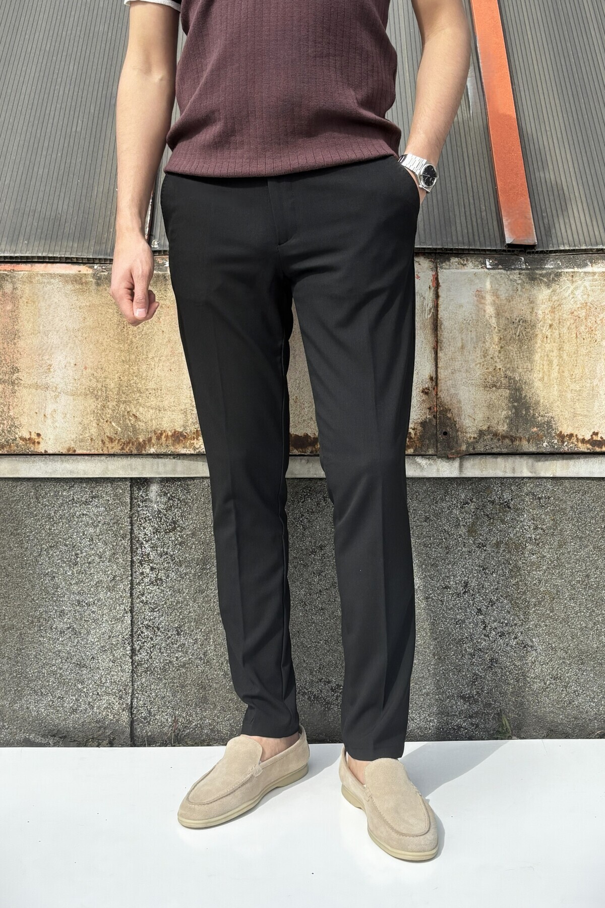 Men's, Standard-fit, Old Money Culture, Summer-spring, Hi-Quality, Fabric Pants 308