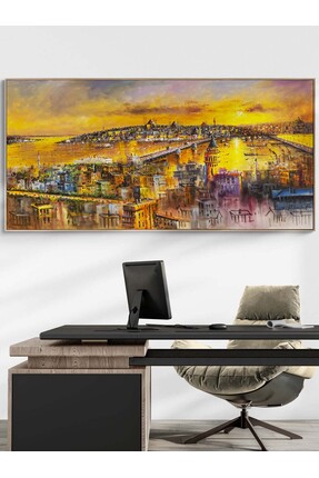 Simurg Sanatevi İstanbul'un Kehribar Saati Yağlı Boya Tablosu