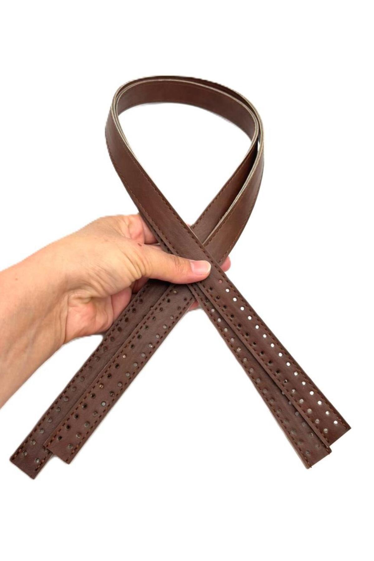 angel çanta aksesuar 80x2 cm Taba Renk 16 Delikli Model Çift Çanta