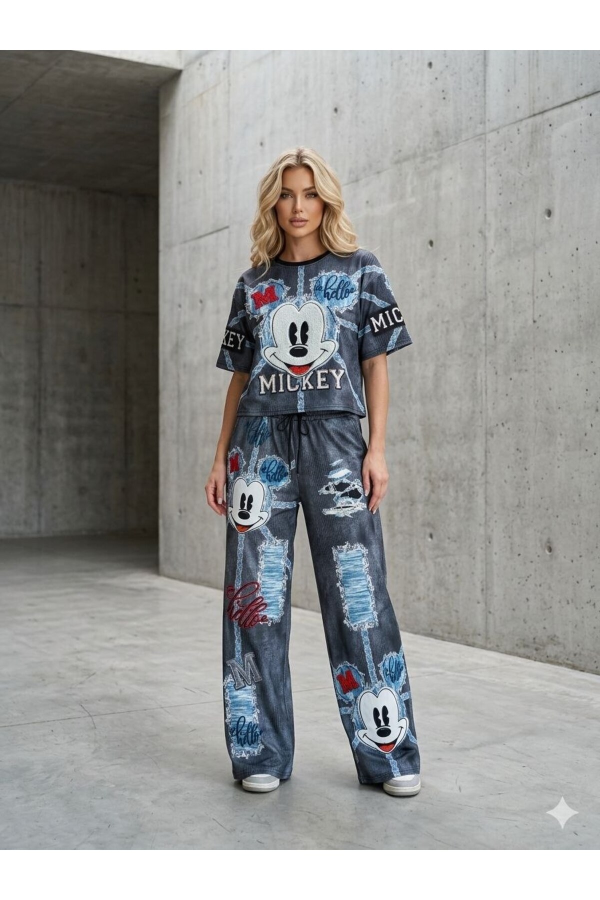 TRENDY CUSTOM STONE PRINT EMBROIDERED TRACKSUIT -SPECIAL STONE PRINT EMBROIDERED TRACKSUIT SET2