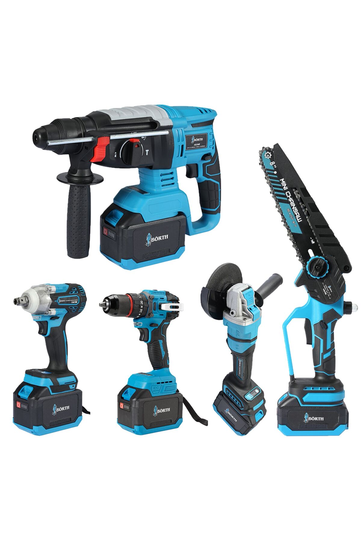dombot1977 　6枚セット LUNAX BÖRTH AKÜLÜ 5-Lİ SET HİLTİ+TAŞLAMA+SOMUN SIKMA+MATKAP+