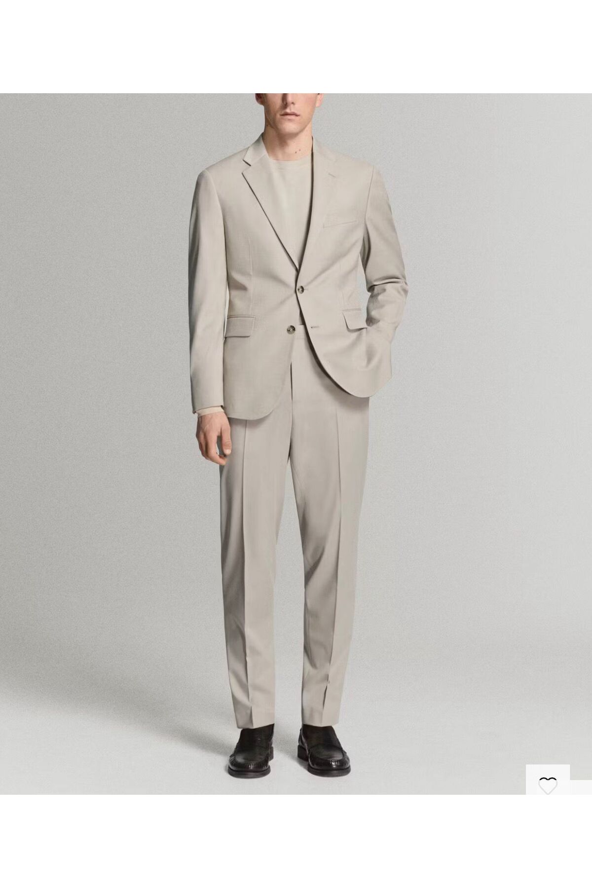 ilayda emir Light Beige Blazer, Slim Fit, Notched Lapel, 2 Buttons, 6 Drop, Men's Suit