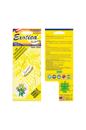 Exotica Fresheners Palm Tree Vanilla Oto Asma Koku (Made In Usa)