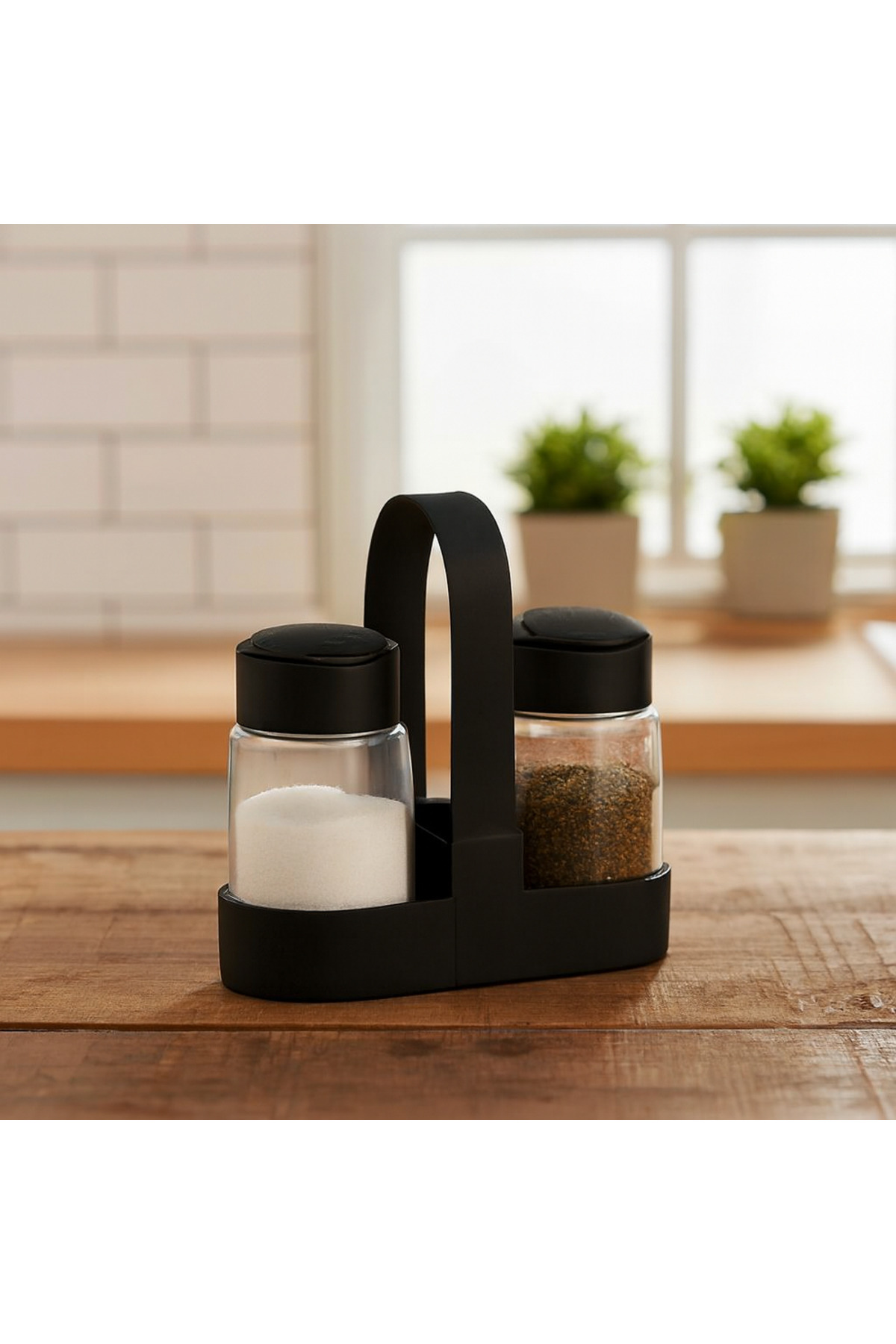 مجموعة فاخرة من أوعية الزجاج لحفظ الملح والفلفل وا...