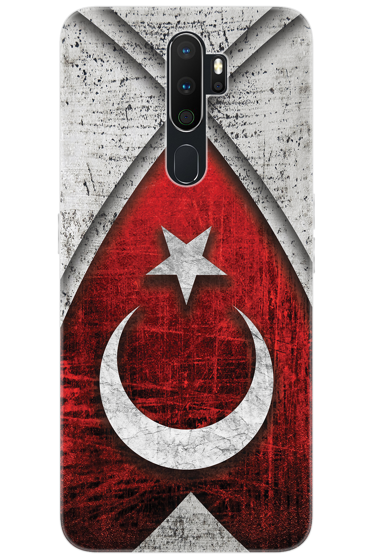 OPPO A5 2020 / A9 2020 Compatible Case Pattern Printed Silicone Turkish Flag Design NGO:380 CP-goGF3uJ