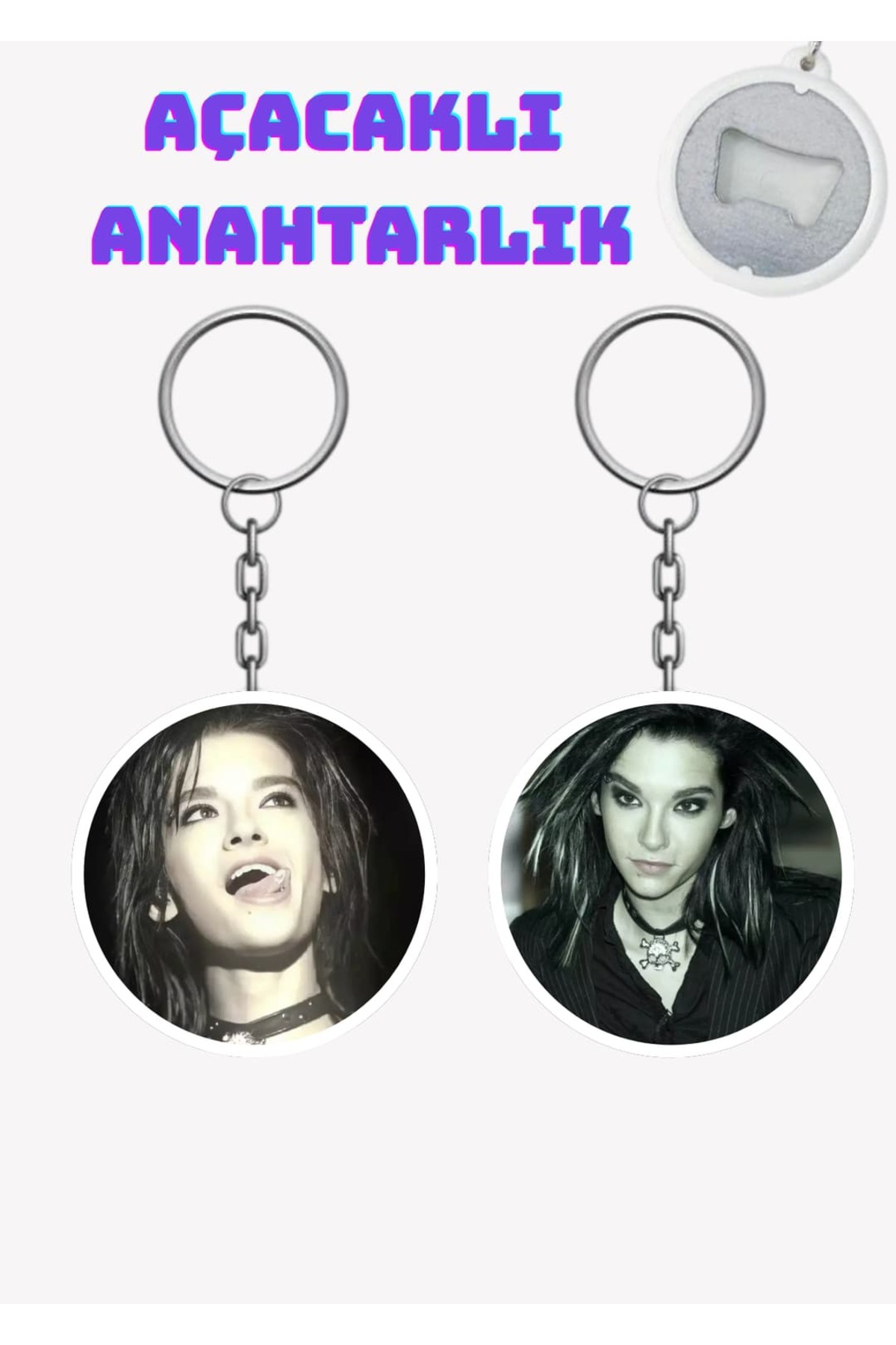 Hara Company Tokio Hotel Bill Kaulitz Anahtarlık Açacak Seti ( 2