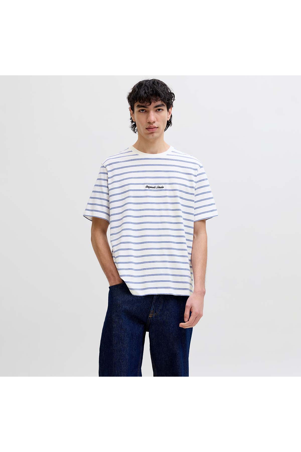 تی‌شرت مردانه راه راه گلدوزی شده - نوربرو جک اند جونز تی شرت Jack & Jones