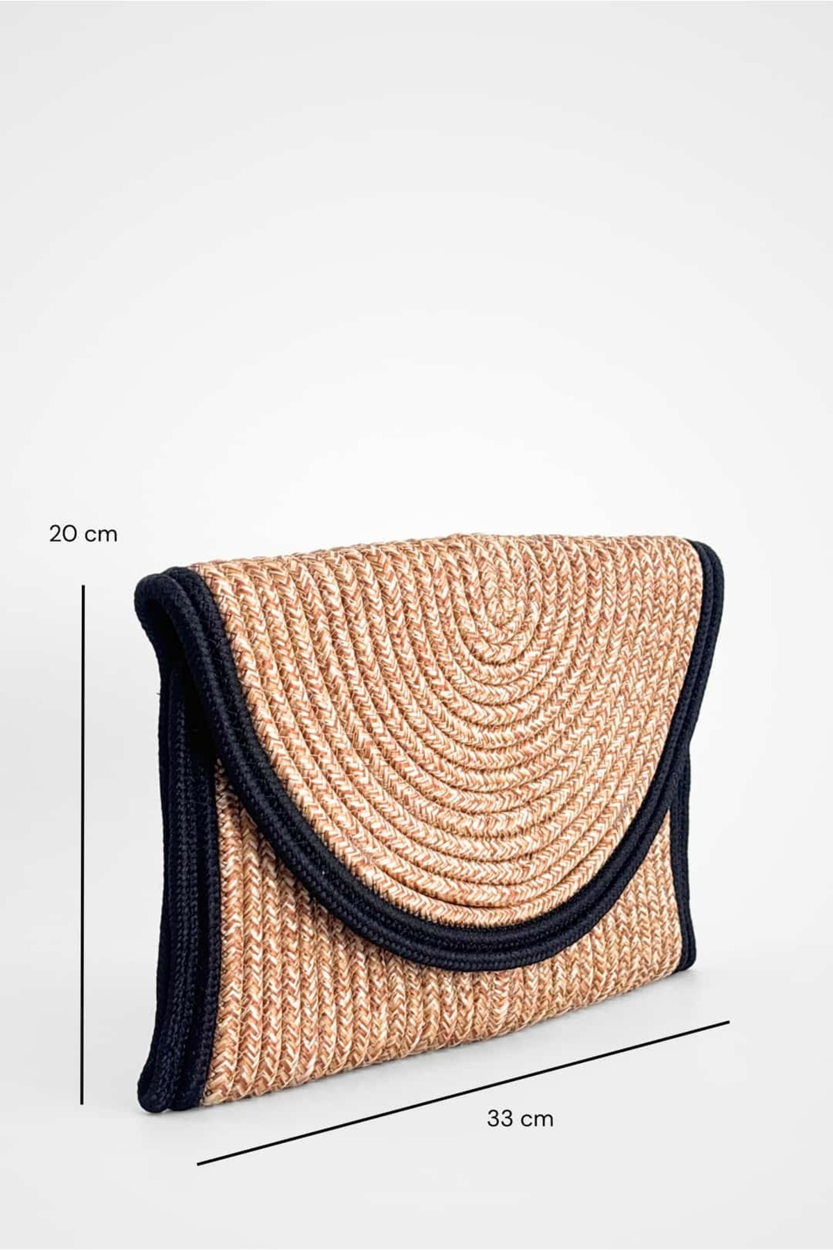 Yuka Atelier Natural El Geçirme Detaylı Handmade Clutch Çanta