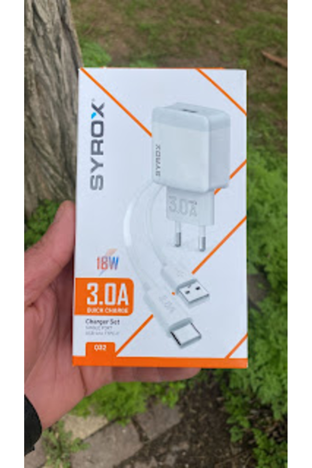 Syrox Omix X600 Uyumlu 18 watt 3.0A hızlı typc şarj set kablo +