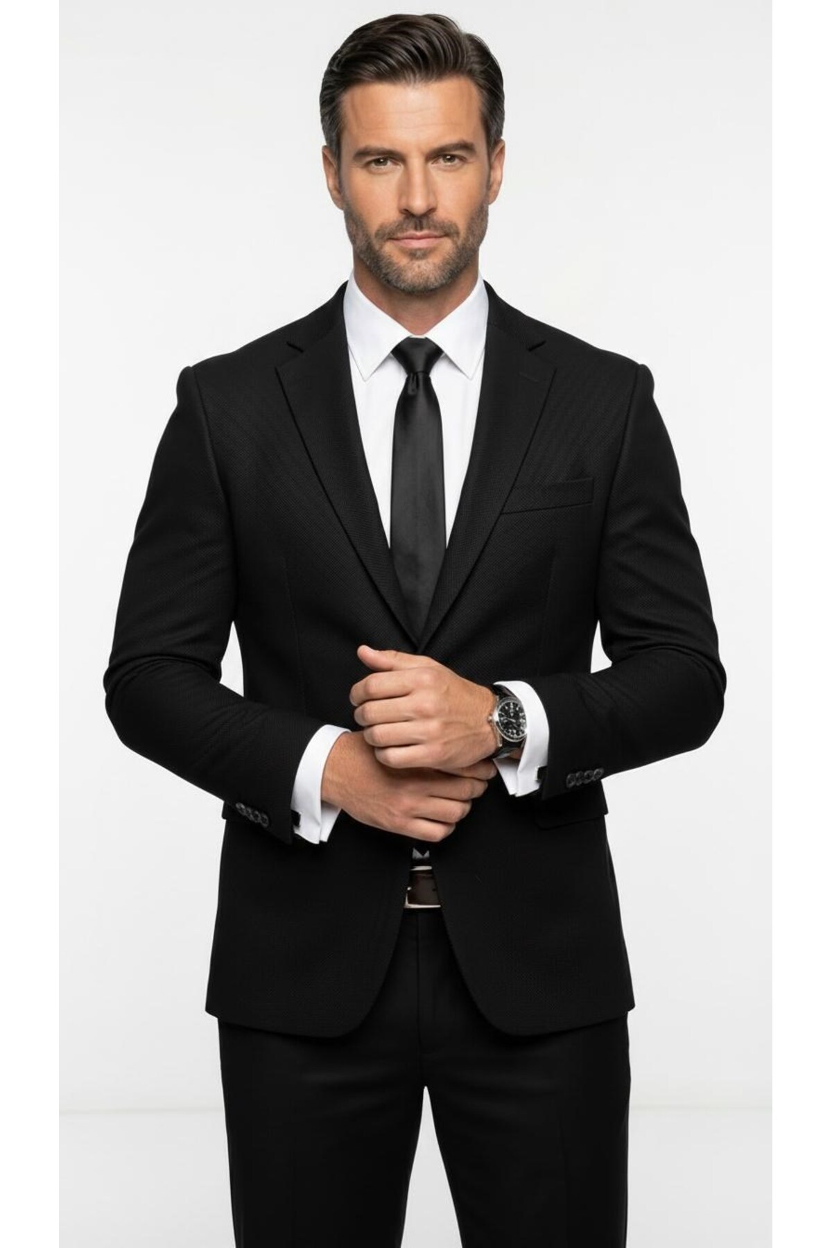 Plus Scorpion Slim Fit Pike Dokuma Erkek Blazer Ceket, Modern Şık Günlük Kombin görsel 3