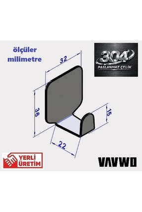 VAVWO 304 paslanmaz çelik , 30x30 kare mutfak banyo askısı , model 001