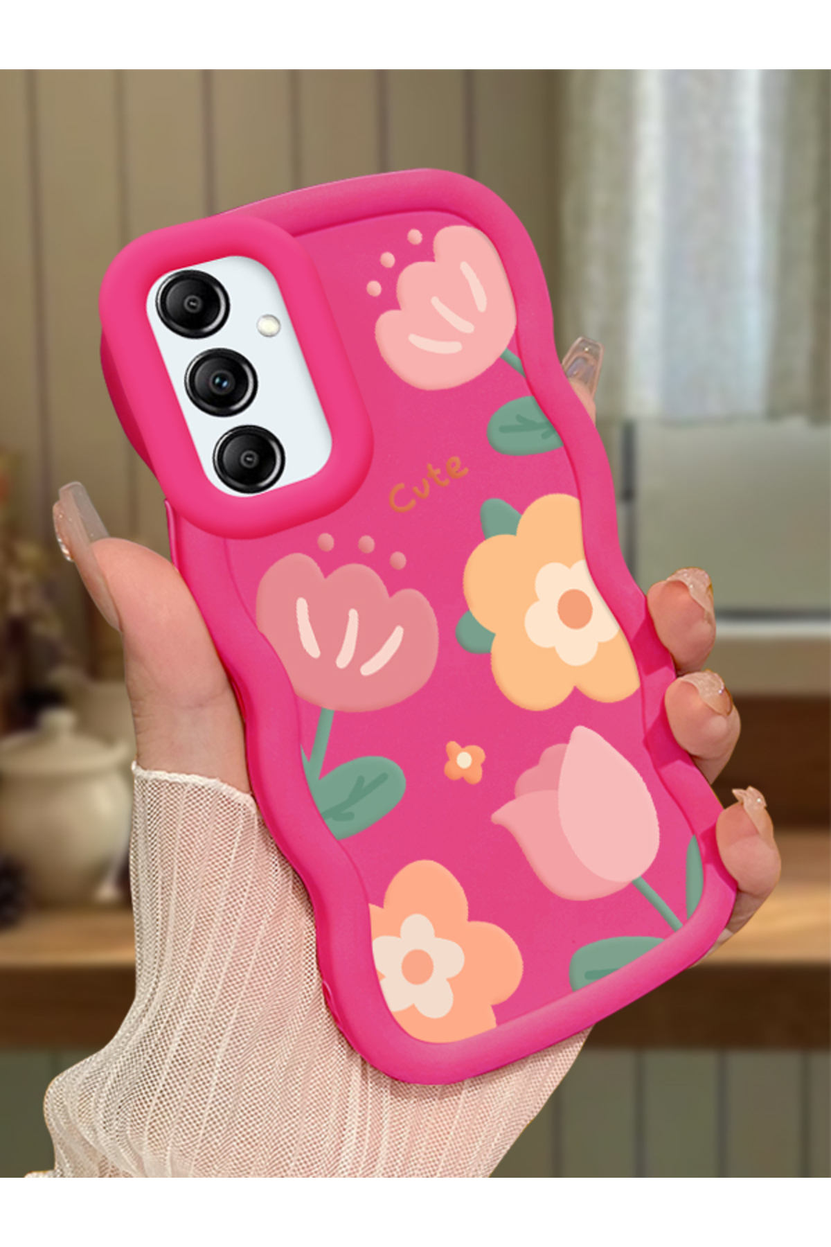 Samsung Galaxy A14 4G/5G Compatible fuchsia Silicone Case Camera Protected Shock Absorbing Design Stylish Printing