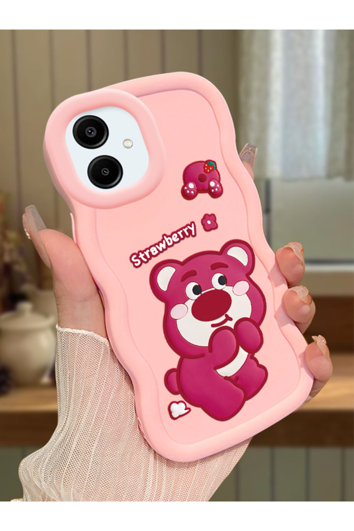 Samsung Galaxy A06 4G Compatible Pink Silicone Case Camera Protected Shock Absorbing Design Stylish Printing