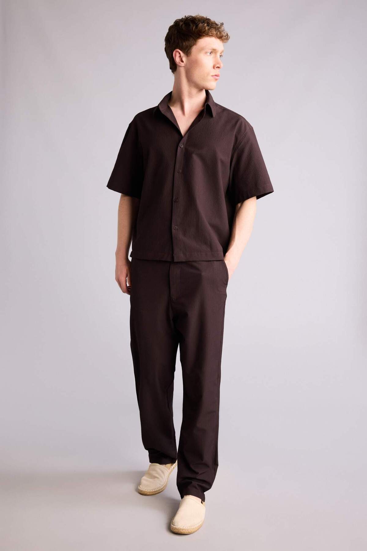 DeFacto Basic Baggy Fit Pantolon F7803AX26SM — قهوه‌ای