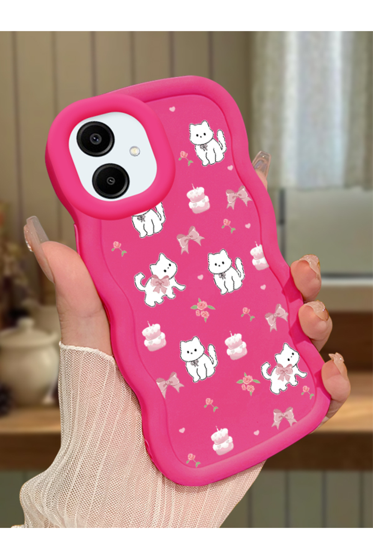 Samsung Galaxy A06 4G Compatible fuchsia Silicone Case Camera Protected Shock Absorbing Design Stylish Printing