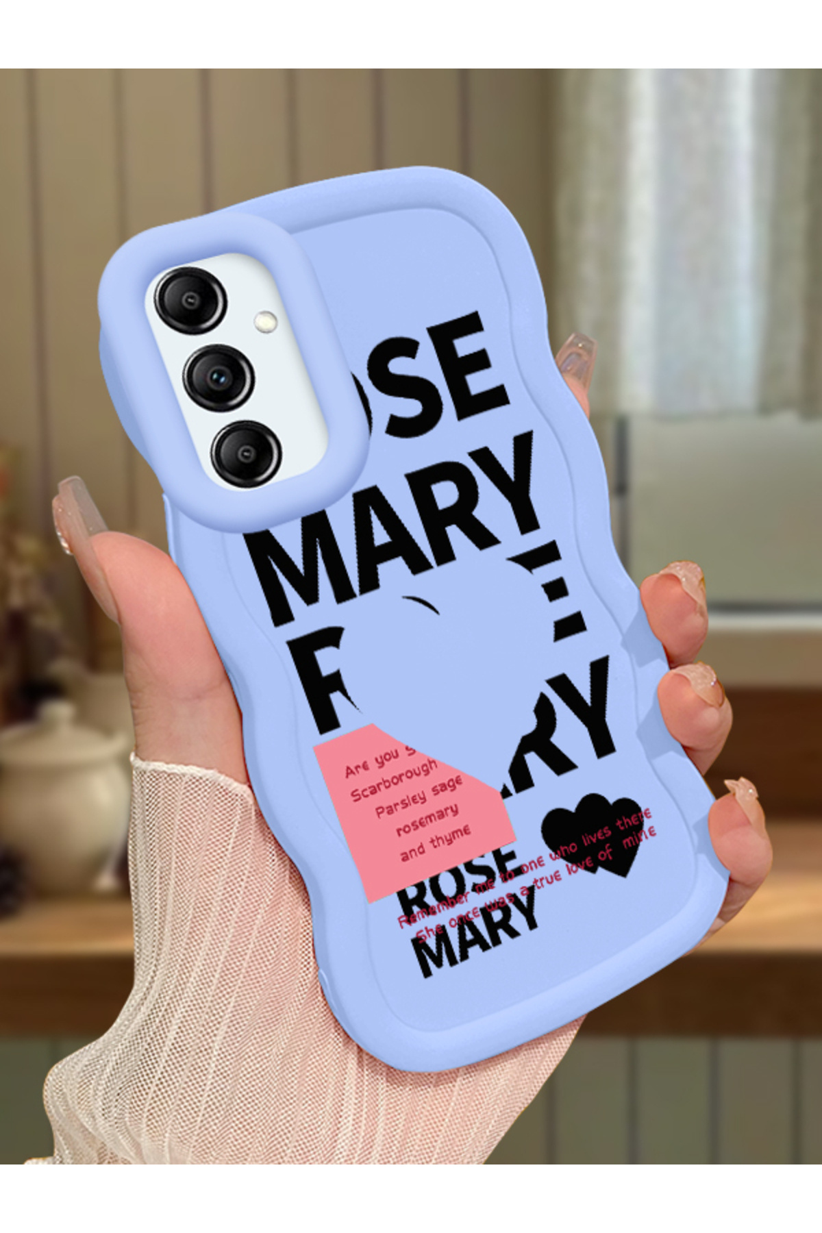 Samsung Galaxy A14 4G/5G Compatible Blue Silicone Case Camera Shock Absorbing Design Stylish Printing