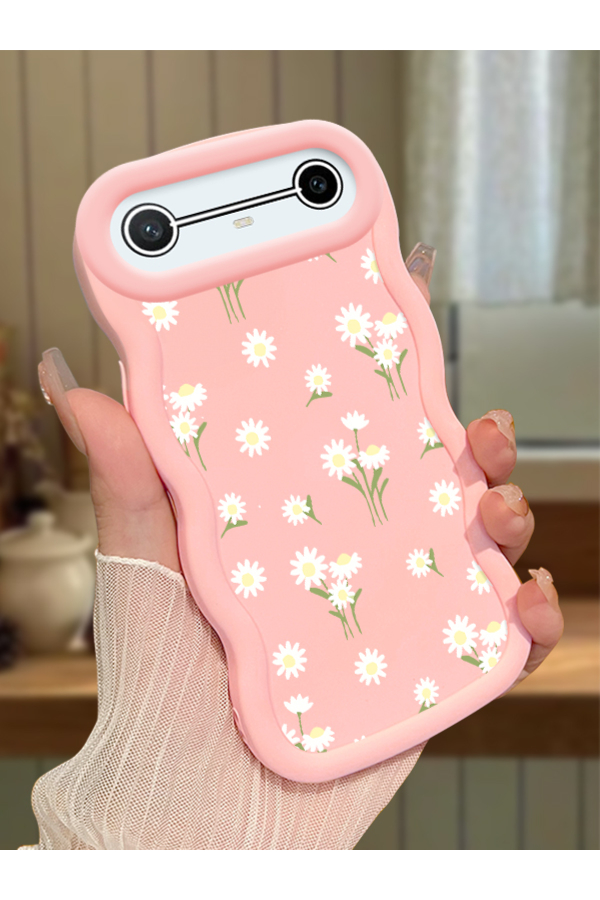 Tecno Spark Slim/Pova Slim Compatible Pink Silicone Case Camera Shock Absorbing Design Stylish Printing