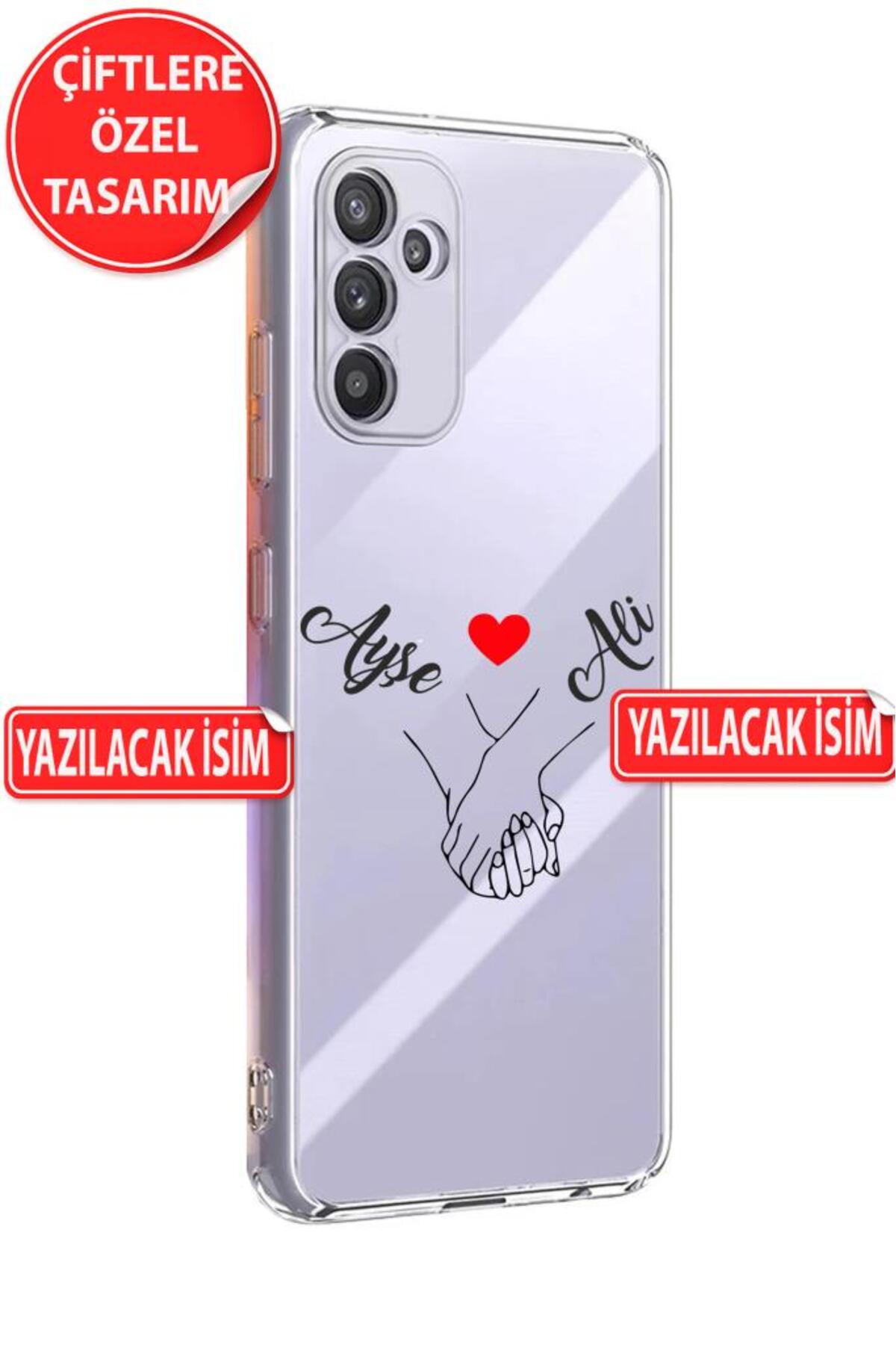 Samsung Galaxy A54 Compatible Personalized Gift Name Printable Patterned Transparent Silicone Case