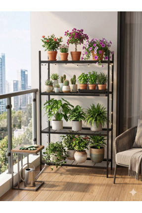 Minimal Home ÇİÇEKLİK AĞIR TAŞIMA KAPASİTELİ METAL ÇİÇEKLİK
