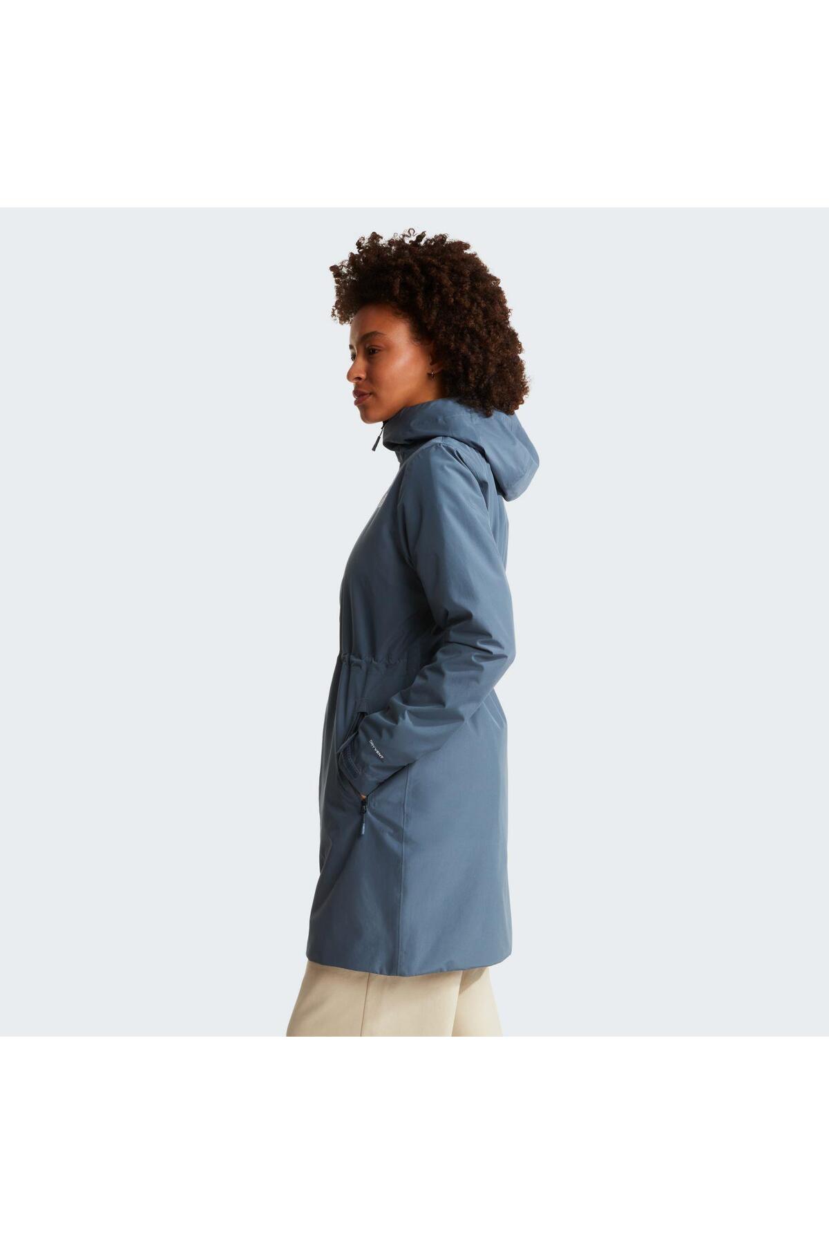 THE NORTH FACE W DRYVENT HIKESTELLER PARKA Kadın Ceket NF0A8G6Z0U31 Gri-L görsel 7