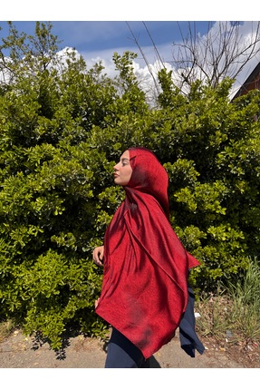 Sade Scarfs İthal İpek Şal Asil Kırmızı