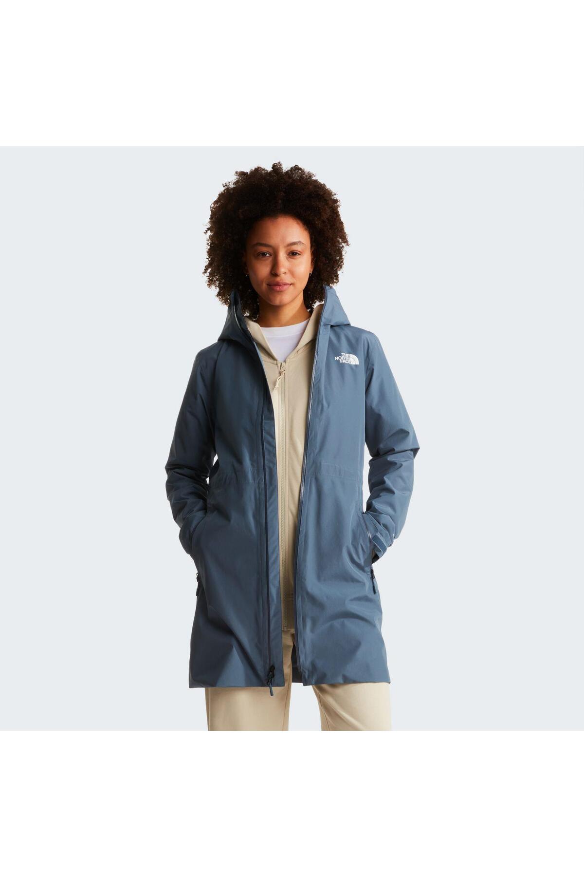 THE NORTH FACE W DRYVENT HIKESTELLER PARKA Kadın Ceket NF0A8G6Z0U31 Gri-L görsel 4