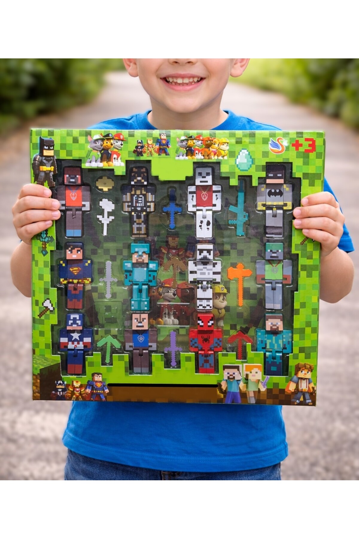 Realx Minecraft 12'li Oyuncak Figürleri 22 Parça Yapı Lego