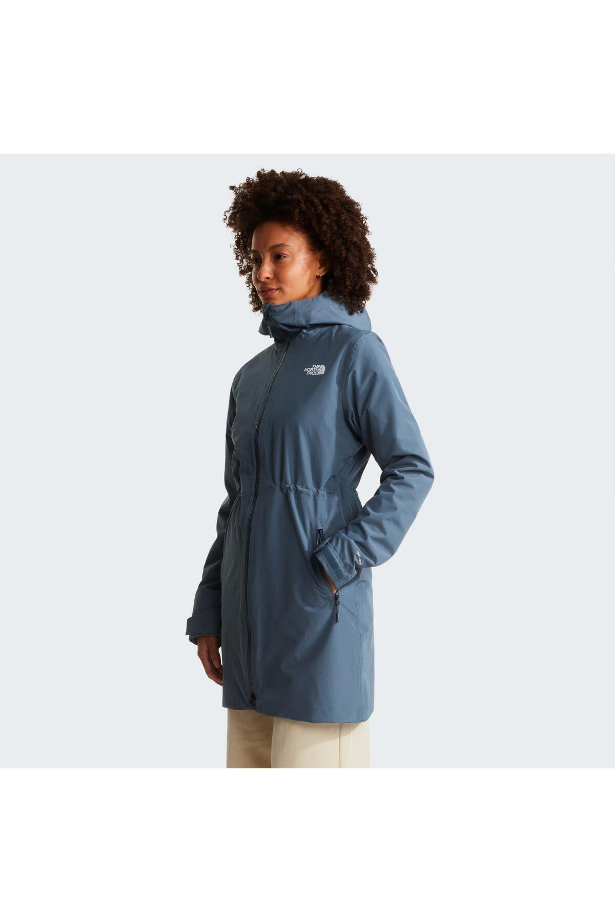 THE NORTH FACE W DRYVENT HIKESTELLER PARKA Kadın Ceket NF0A8G6Z0U31 Gri-L görsel 3