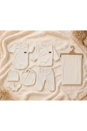 Juuta Anne Bebek Yenidoğan Hastane Çıkışı 7’li Set – Krem