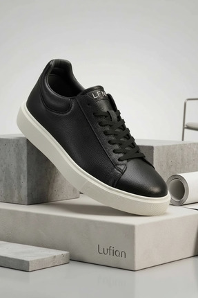 Lufian RY-6932 Siyah Beyaz Erkek Comfort Günlük Sneaker Ayakkabı