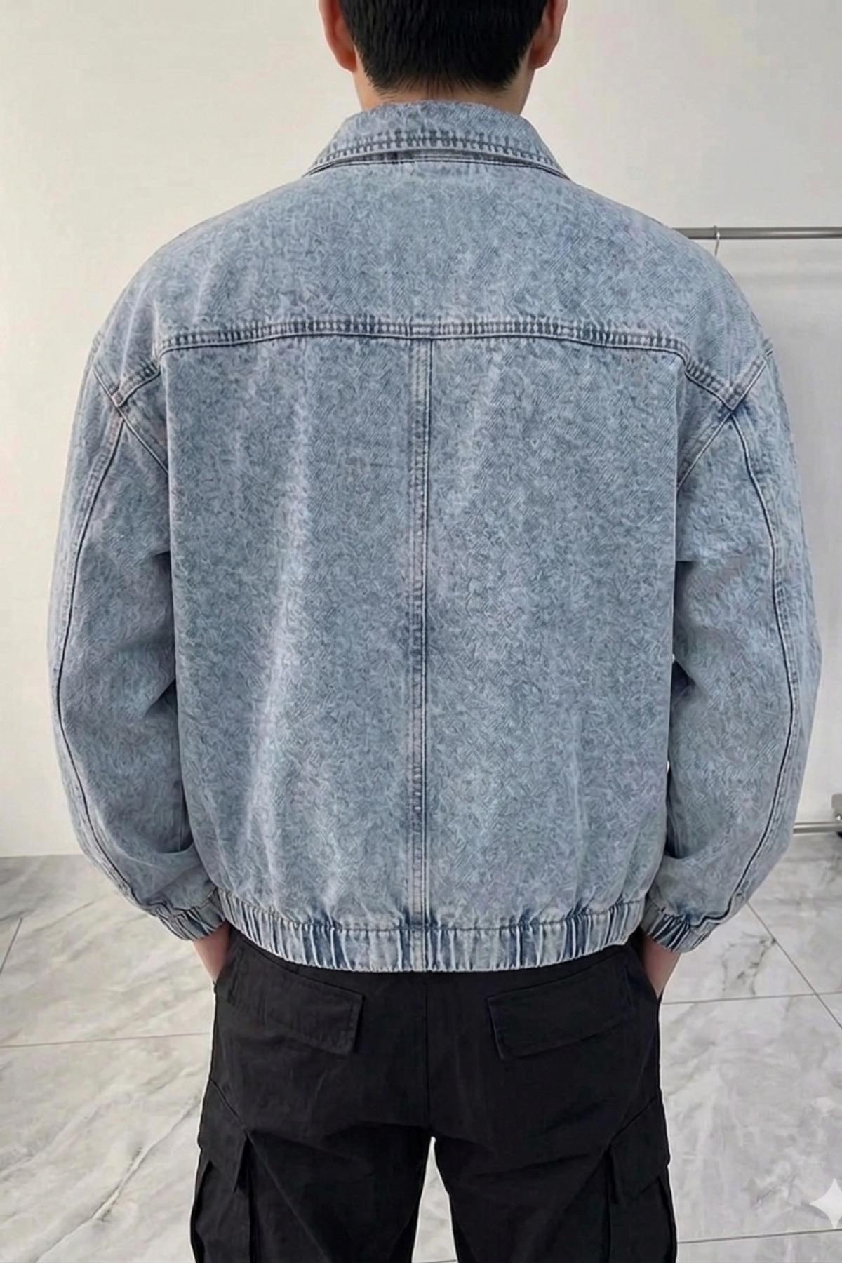 COOL TARZ Erkek Oversize Bomber Ceket Fermuarlı Basic Günlük Şık Mont görsel 2