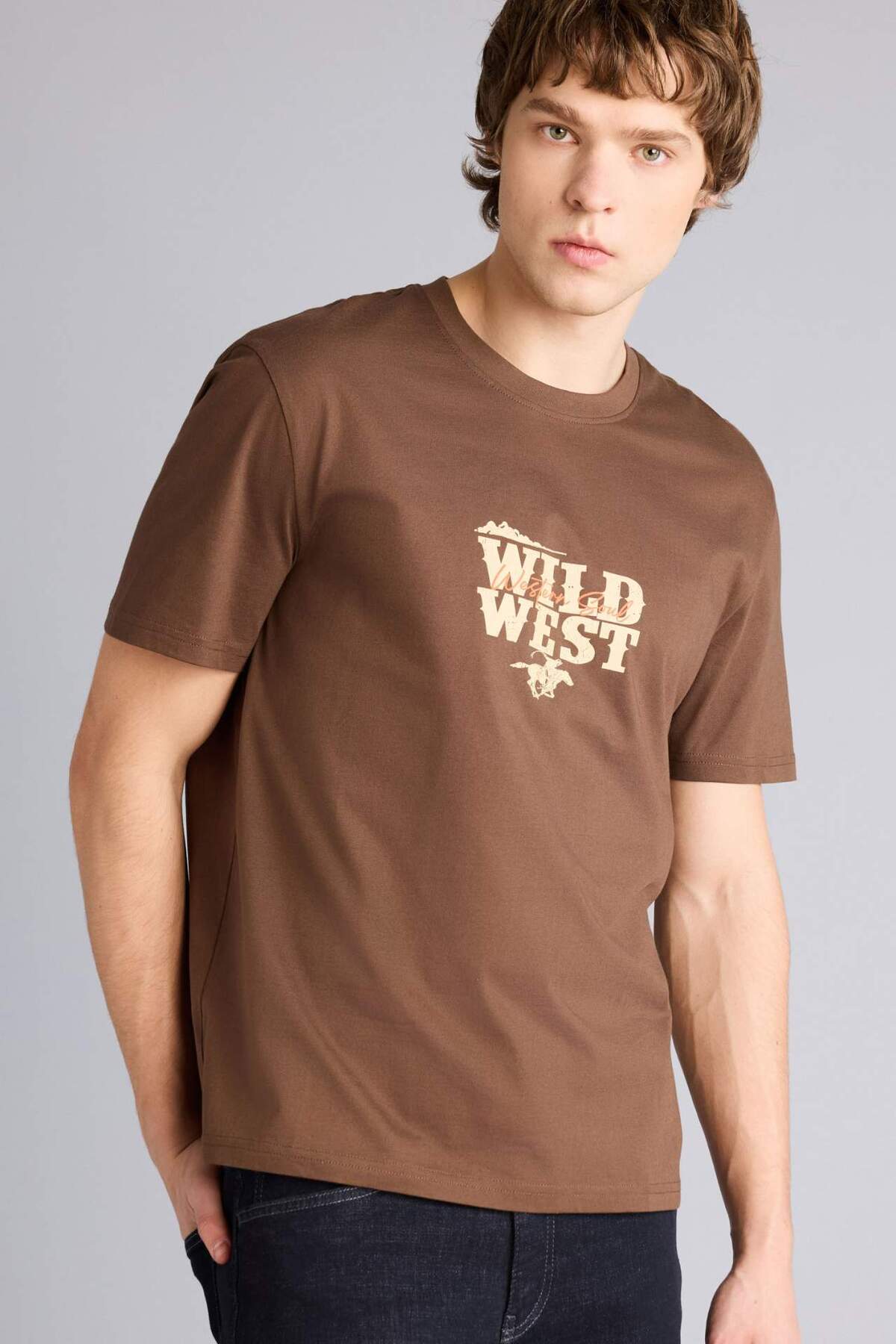 Defacto 100% Cotton Printed T-Shirt G5580Ax26Sm
