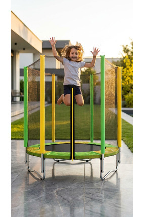 HEPİTOP File Korumalı Büyük Boy Trambolin 150 Cm Ev Bahçe Tipi