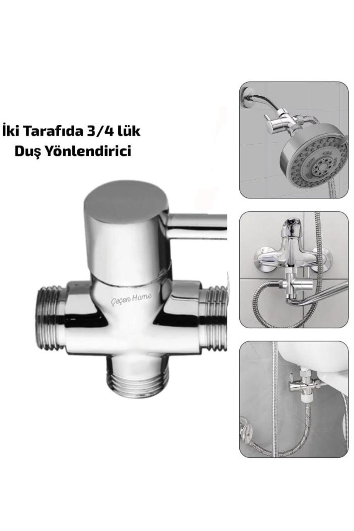 ÇEÇEN HOME (1 Adet) Robot Duş Seti Yönlendirici Musluk Su