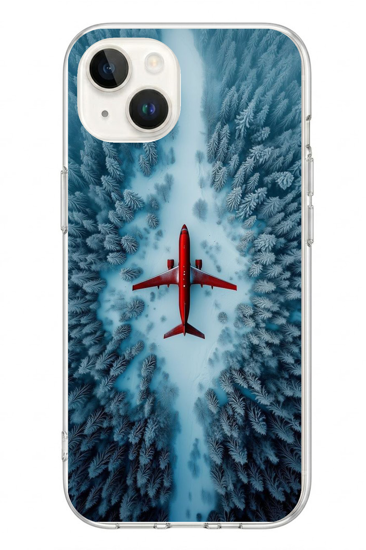 Iphone 13/14 Compatible Mid-Winter Aircraft Printed Silicone Case