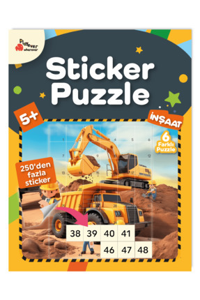 Playever Sticker Puzzle - İnşaat, Çıkartmalı Yapboz Etkinlik Kitabı
