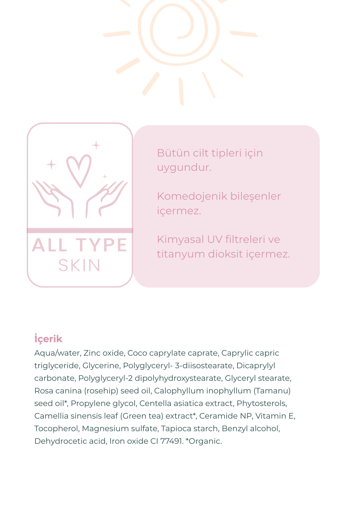 Solar Block Pink Tone Up Ton Eşitleyici & Aydınlatıcı %100 Mineral Güneş Kremi 50 ml — LU001 — تصویر 7 از 8