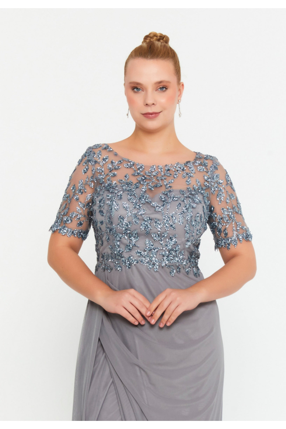 sachin and babi light blue dress Mia Plus Size Black Sexy Long Sleeve Evening Dress Hello Curve
