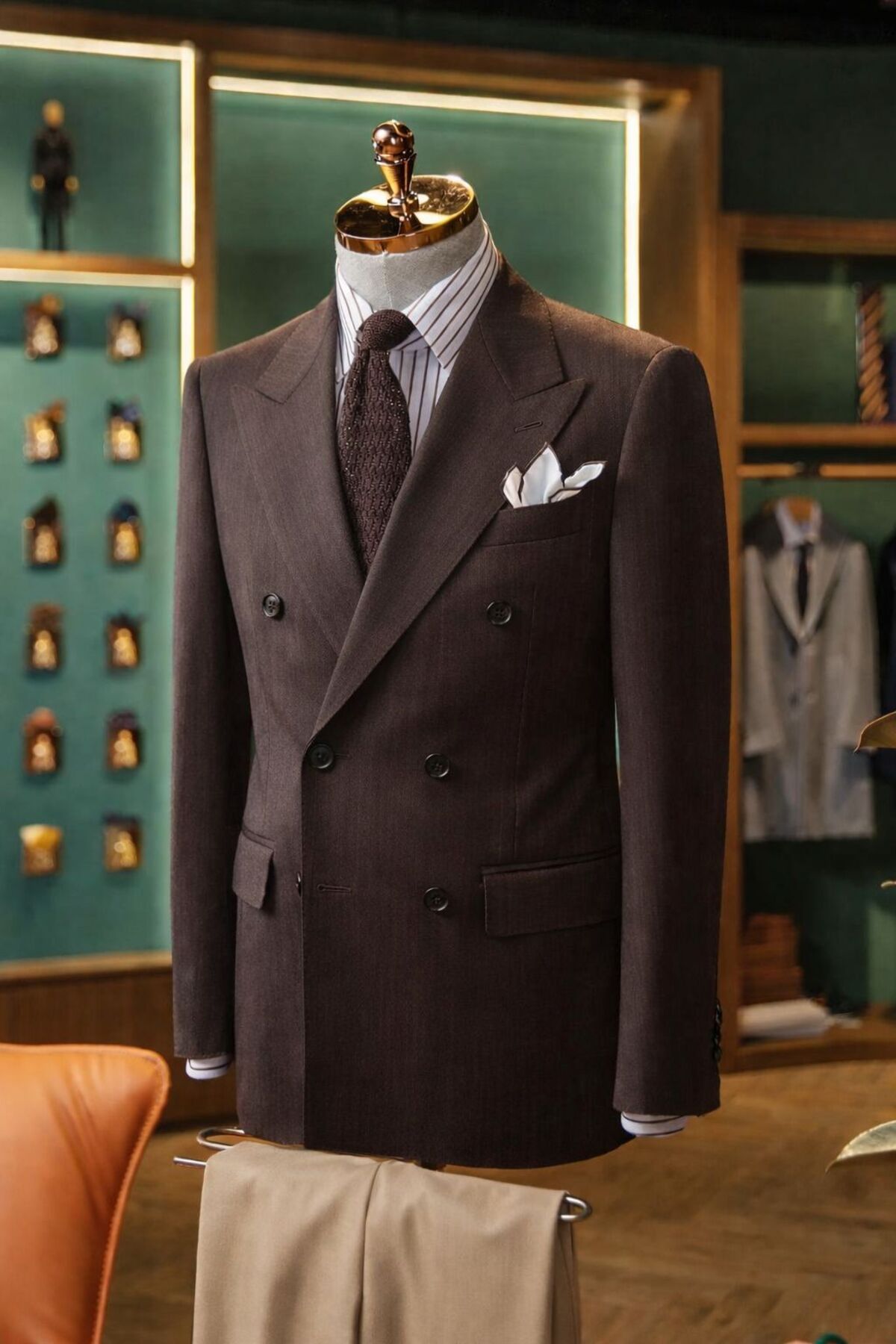 ilayda emir Double-Breasted, Slim Fit, Swallow Collar, Men's Suit