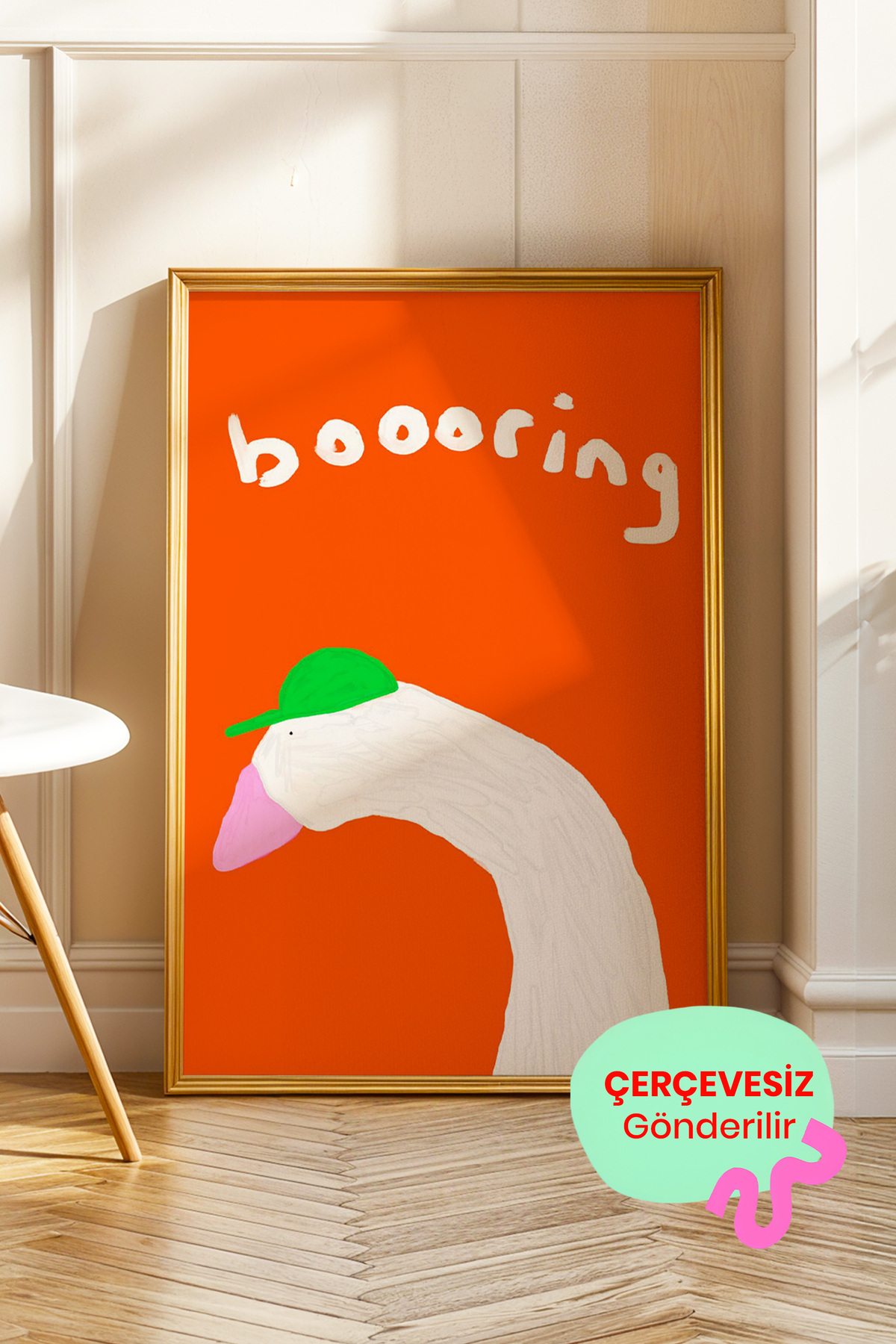 Komik Kaz Tablo Pop Art Poster Modern Duvar Dekoru Çerçevesiz