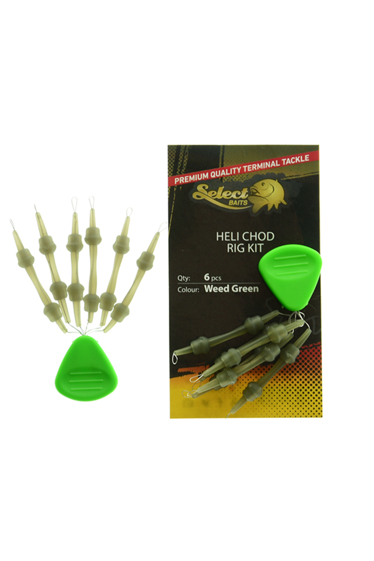 Ace pentru fir - Select Baits Heli Chod Rig Kit Weed Green (verde)