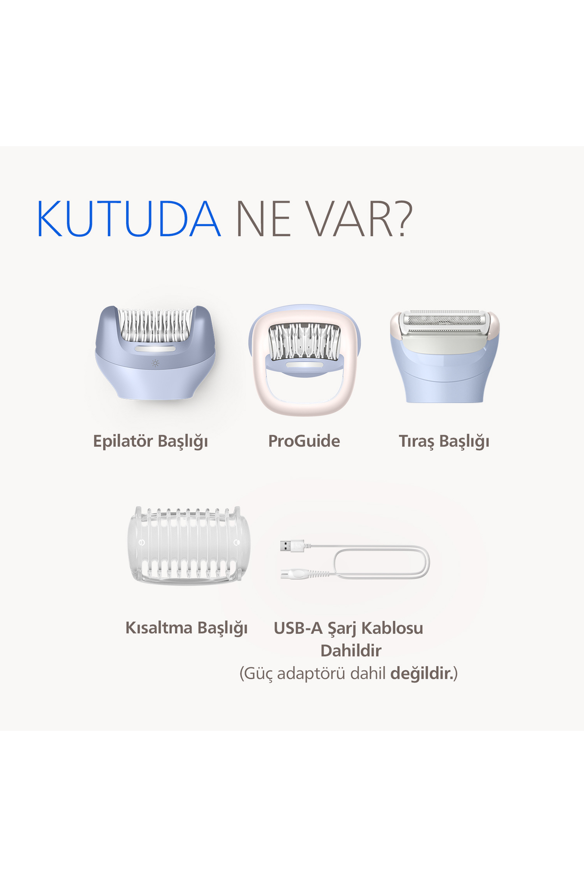 8000 Serisi BRE709/05 Tüm Vücut Epilatör Seti, Islak & Kuru, Kablosuz, Tıraş Başlığı — تصویر 8 از 8