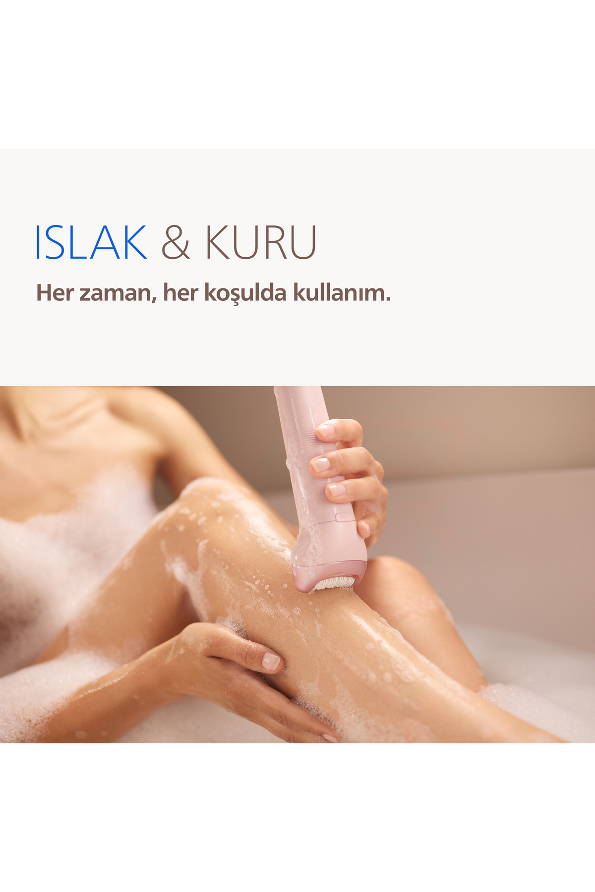 9000 Serisi BRE718/05 Tüm Vücut Epilatör Seti, Islak&Kuru, Kablosuz, Tıraş Başlığı, Peeling Fırçası — تصویر 5 از 8