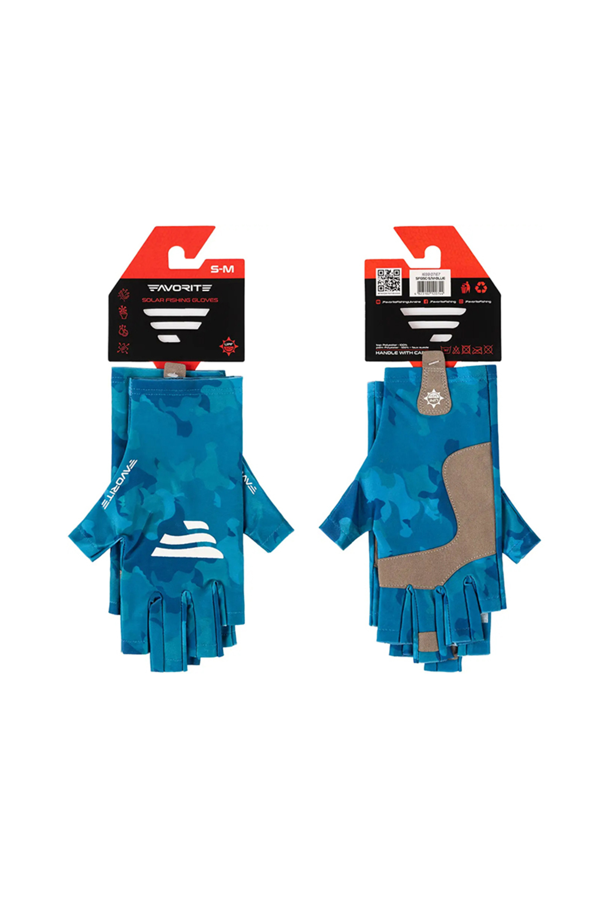 Manusi Favorite Solar Fishing Gloves 5 Cut Blue L-XL [3]