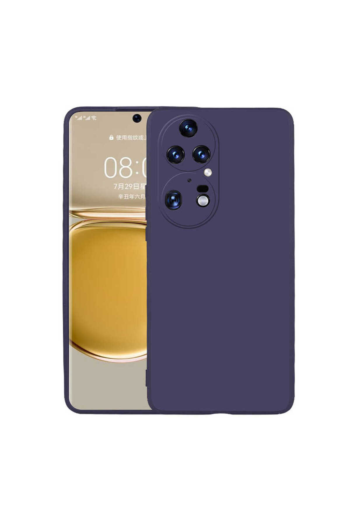 Huawei P50 Pro Kılıf BRSA Premier Silikon Kapak - Lacivert