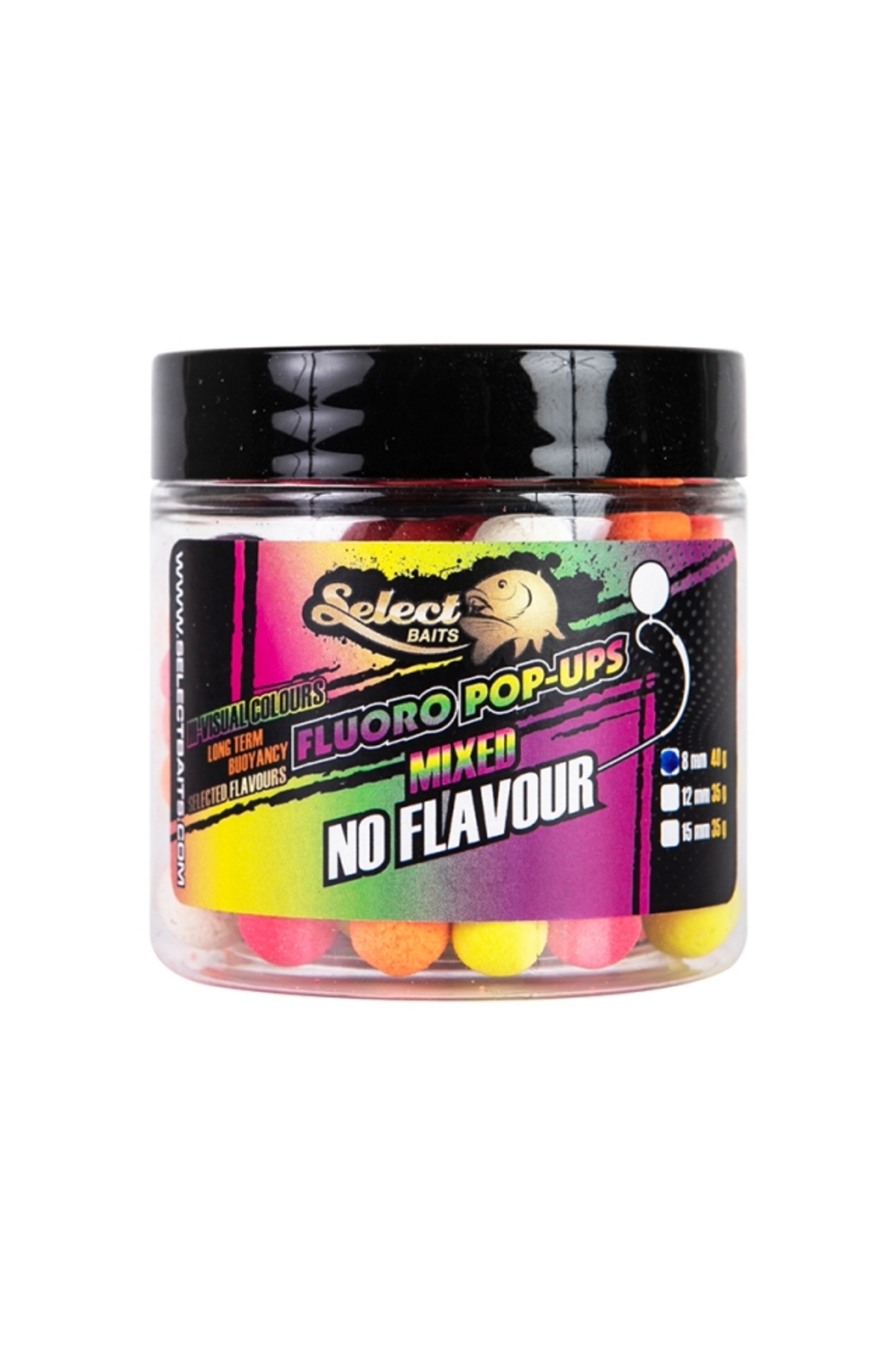 Select Baits pop-up Mixed Fluro No Flavour 12mm [2]